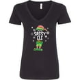 thumbnail image 3 of Inktastic Funny Christmas I'm the Sassy Elf with Shoes and Hat Women's V-Neck T-Shirt, 3 of 5
