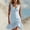 Light Blue, variant on Women's Cotton Linen Blend Mini Dress V-Neck Sleeveless Button Down Ruffle Hem A-Line Casual Summer Dress for Everyday Beach Wear Light Blue XL(XL)