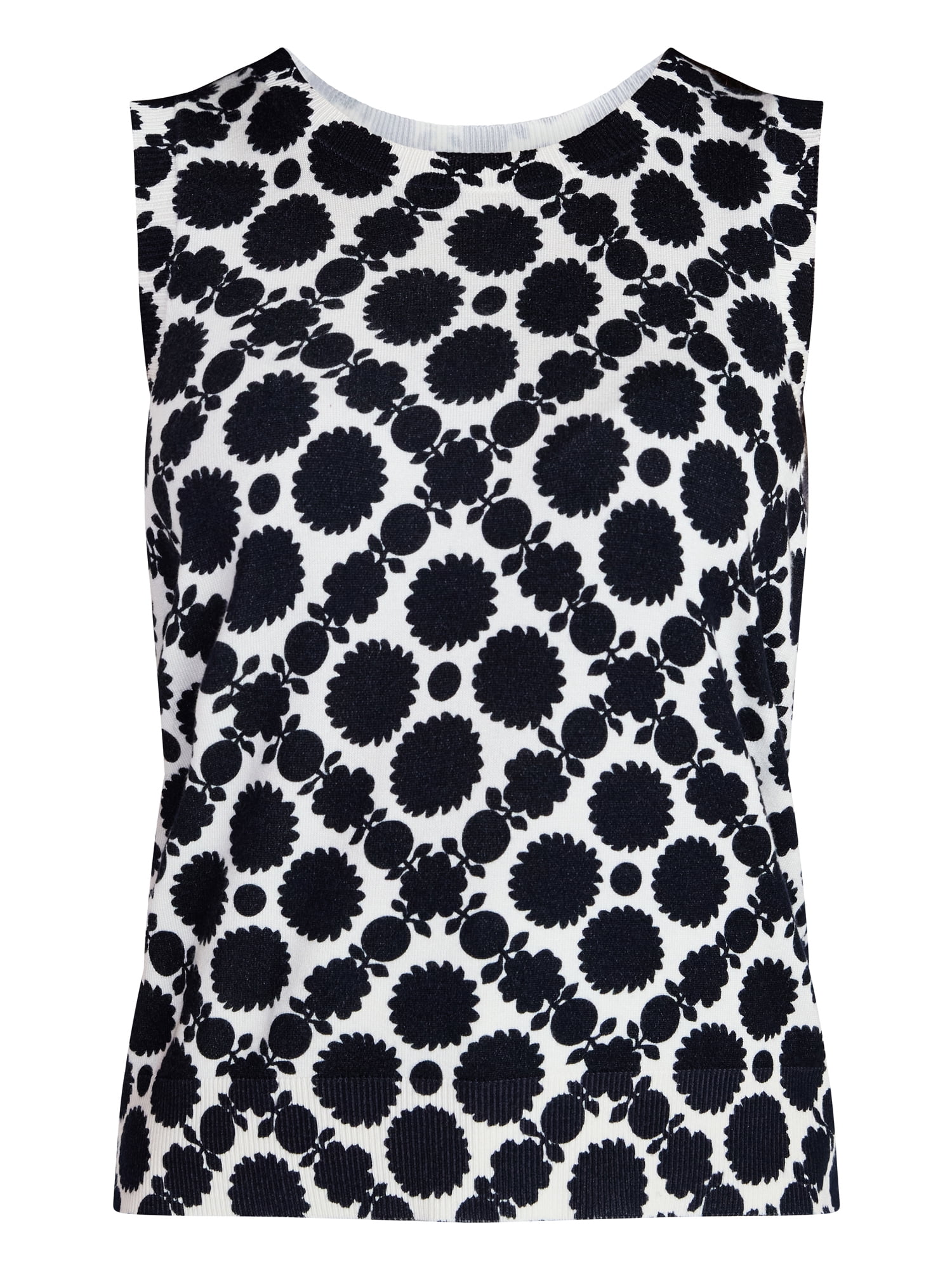 Time and Tru Women's Fine Gauge Sleeveless Sweater Shell, Lightweight, Sizes XS-XXXL