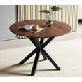 thumbnail image 5 of MAYEERTY Modern Dining Table - Cross Legs, Tempered Glass Top, Sleek for Living Room, 5 of 11
