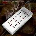 thumbnail image 3 of BBQ Stainless Steel Smoker Box Wood Pellet Charcoal Grilling Generator, 3 of 11