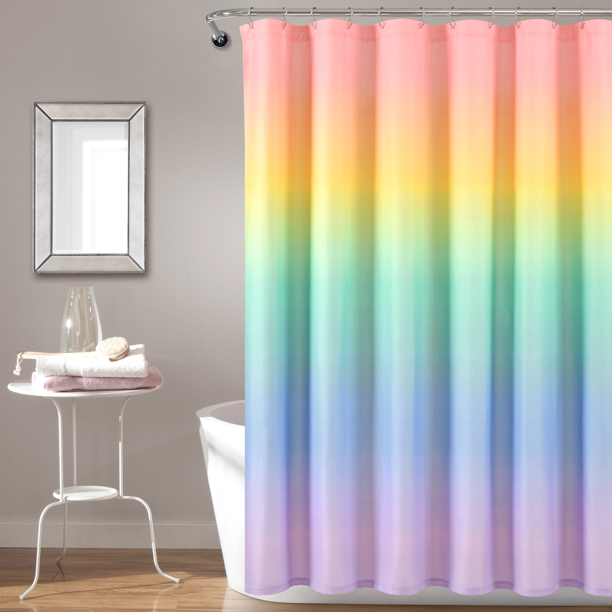 Rainbow Path Waterproof Bathroom Polyester Shower Curtain Liner Water Resistant 