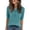 Light Blue, variant on Knitted Basic Top for Women Elbow Sleeve Ribbed Knit Shirts Solid Color Soft Slim Fit Elegant T Shirt Button Down V Neck Top Summer Blouse for Leggings Light Blue L