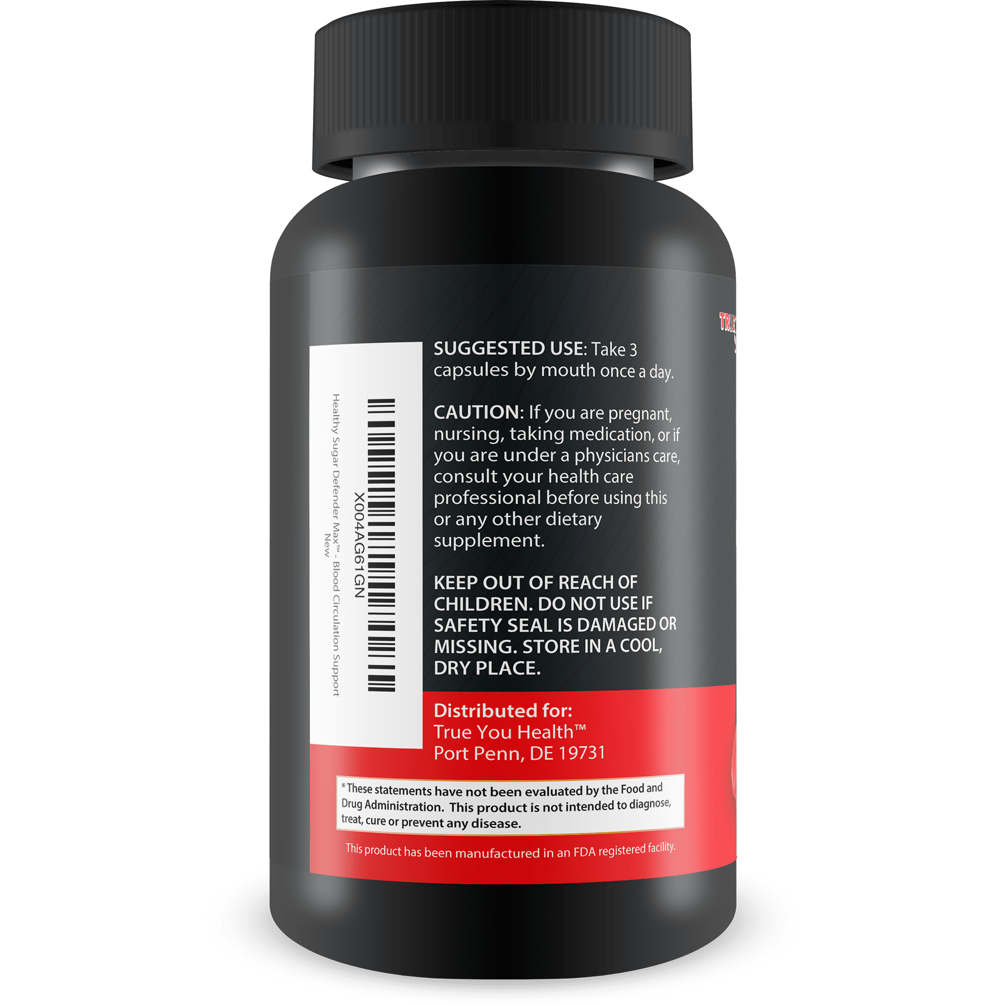 Healthy Sugar Defender Max - Our Best Sugar Support Supplement - Multi Action Blood Health Supplements - Circulation and Vein Support for Healthy Legs, Heart, and Body - Herbal Blood Capsules