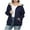 Blue coat for women, variant on jtjvou Hoodies for Women Winter Fleece Sweatshirt - Full Zip Up Thick Lined Hooded Jacket Black XXXXL