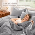 thumbnail image 5 of Bare Home Organic Percale Sheet Set - 100% Organic Cotton - Twin, Light Gray, 5 of 10