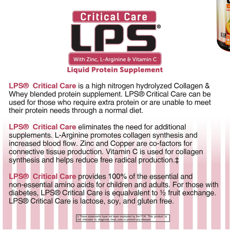 LPS Critical Care Liquid Protein Supplement by Nutritional Designs, 32oz Bottle, Flavor: Honey - Walmart.com