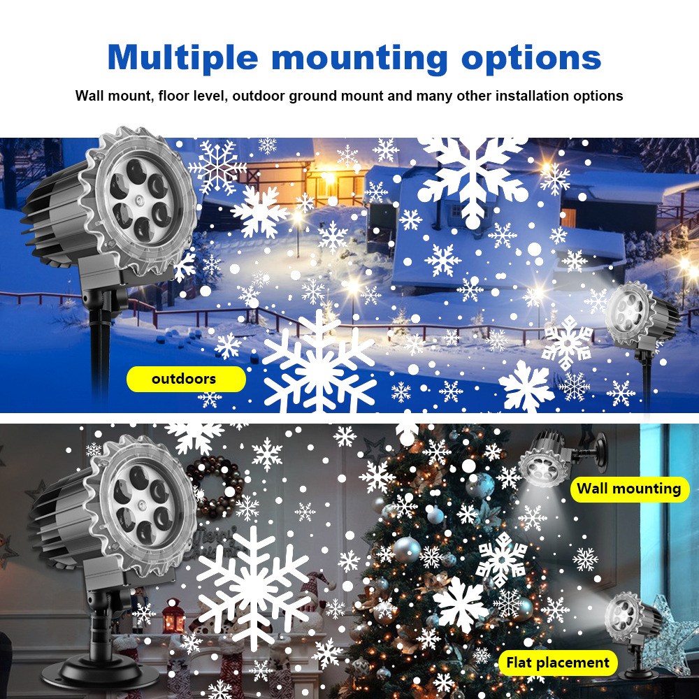 Uncahome Christmas LED Snowflake Projector Lights Outdoor photo 5