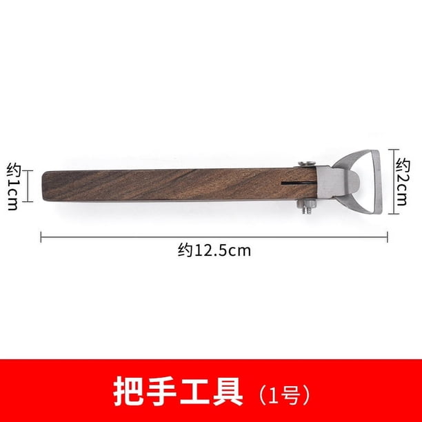 Zhuge pieza de raspador de escultura, herramienta para tallar cerámica, mango de taza de té, máquina cortadora de arcilla con mango de madera, escultura de cerámica artesanal (estilo 1)