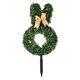thumbnail image 1 of Topiario de conejo de Pascua con lazo, planta artificial realista de conejo, árbol topiario de simulación de festival con estaca para decoración de Pascua., 1 of 6