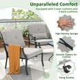 thumbnail image 6 of Costway 2 PCS Patio Metal Chairs Outdoor Dining Seat Heavy Duty with Cushions Garden Gray, 6 of 8