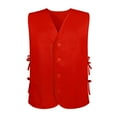 thumbnail image 3 of TopTie Two Pockets Volunteer Vest Supermarket Cobbler Apron Vest-Red-M, 3 of 7