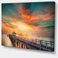 thumbnail image 2 of Pont en Bois sous Ciel Coloré - Impression sur Toile Pont de Mer, 2 of 3
