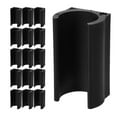 thumbnail image 2 of 30 protectores para patas de silla en forma de U para taburetes de bar, almohadillas antideslizantes y tapas negras para tubos deslizantes., 2 of 6