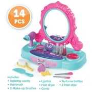 Kidoozie Glamour Girls Styling Center, Pretend Play Cosmetics and Beauty Set, Ages 2+