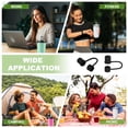 thumbnail image 5 of Silicone Straw Covers Cap Drinking Straw Toppers with Handle Dust-Proof Fit for Water Bottle 30-40 oz Tumbler Black, 5 of 5