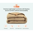 thumbnail image 3 of SGI Microfiber Comforter Set Oversized /Palatial King Size Taupe Solid 3 Piece, 3 of 8