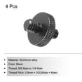 thumbnail image 3 of Uxcell Mic Stand Adapter M5 Male to 1/4 Male Thread Tripod Screw Double Sides for Microphone Tripod Stand Black 4 Pack, 3 of 6
