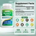 thumbnail image 2 of Best Naturals Brewers Yeast 7-1/2 Grains with vitamin B1, Vitamin B2 and Niacin,500 mg,240 Tablets, 2 of 8