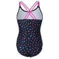thumbnail image 6 of GYRATEDREAM Girls One-Piece Swimsuits Letter Print Bathing Suits Kids Sport Summer Beach Swimwear for 7-14 Years, 6 of 8