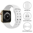 thumbnail image 3 of ALMNVO Silicone Band for Apple Watch Bands 40mm 45mm 44mm 41mm 42mm 38mm 45 mm Soft Silicone Sport Wristbands Replacement Strap for iWatch Series 8 7 SE 6 5 3 Sport Edition for Women Men, 3 of 8