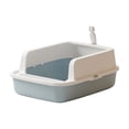 thumbnail image 5 of 2026 New Open Top Cat Litter Box, High Wall Semi Enclosed Pet Litter Tray for Home Living Room, Non Slide Bottom & Easy to Clean, 15.75x11.81x6.69in Blue, 5 of 6