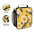 thumbnail image 2 of Square Lunch Bag 10.5*3.5*9.5 Inches Cooler Bag Lunch Bag Insulation Portable Durable Fashion Beautiful Big Yellow Rose, 2 of 6