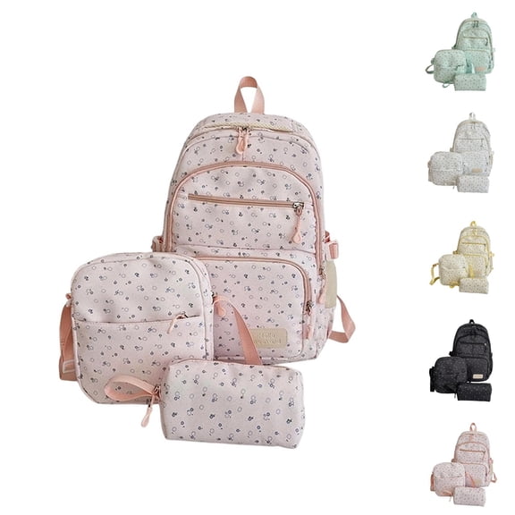 Polka Dot Backpack Large Capacity School Backpack Lightweight Bookbag for High School Students Casual Daypack with Spacious Compartments Adjustable Padded Straps for Daily & Travel