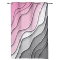 thumbnail image 3 of 2 Panels Pink Gray Gradient Modern Geometric Abstract Curtains for Bedroom Living Room Drapes Kitchen Room Window Curtain Home Decor, 3 of 7
