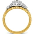 thumbnail image 2 of 14K Two-Tone Ibgoodman Men's Polished And Textured With Multi-Color Enamel Diamond 32Nd Degree Scottish Rite Masonic Ringsize 10 (Width 16.7) - Jbsp, 2 of 5