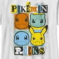 thumbnail image 2 of Boy's Pokemon Starters Rocks  Graphic Tee White X Large, 2 of 4