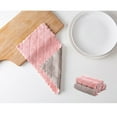 thumbnail image 4 of CNKOO 2/5/10/20 Pcs Random Color Coral Fleece Absorbent Hand Towel Clean Cloth Sink Wipe Non Stick Oil Cleaning Rags, 4 of 10