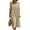 Khaki, variant on Summer Dresses for Women Cotton Blend Midi Dress, Round Neck 3/4 Ruffle Sleeve Dress with Hollow Out Details, Casual Loose Fit Empire Waist Dress