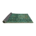 thumbnail image 2 of Ahgly Company Indoor Round Medallion Turquoise Blue Traditional Area Rugs, 7' Round, 2 of 4