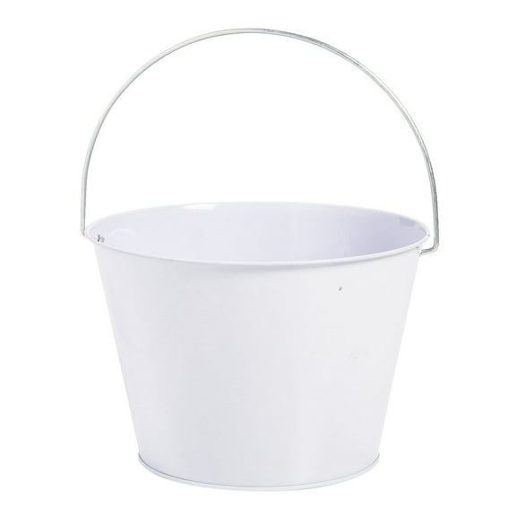 Fun Express Large Galvanized White Pail