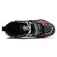 thumbnail image 5 of Bolognifi Men's Round-Toe Leather Upper Thick-Soled Non-Slip Cushioning Lightweight Lace-Up High-Top Basketball Shoes, 5 of 7