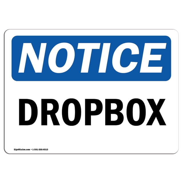 OSHA Notice Sign - Drop Box Aluminium Sign Protégez Votre Entreprise, Chantier, Entrepôt et Magasin Made in The USA