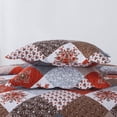 thumbnail image 5 of Travan Juego de edredón con estampado floral de 3 piezas, colcha tamaño Queen súper suave y ligera con fundas, juego de cama acolchado reversible, color rojo Queen, 5 of 5