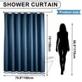 thumbnail image 4 of LVRLVR 1Pc Diamond Jacquard Shower Curtain Set, Heavyweight Polyester, Tassel & Hookless 2 Styles, Bathroom Curtain with Liner or Hooks, 4 of 8