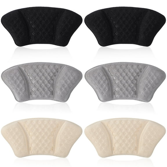Raindrops Comfortable Heel Pads for Shoes Anti-Slip Design 6 Pairs