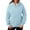 Blue, variant on Plain Zip Up Hoodies for Women 2025 Fall Winter Long Sleeve Thick Hooded Sweatshirt with Pockets Jacket Coat