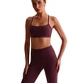 thumbnail image 6 of PISONIC Womens Workout Sets Criss Cross Open Sports Bras and High Waist Leggings Sets Pilates 2 Piece Outfits for Women, 6 of 7