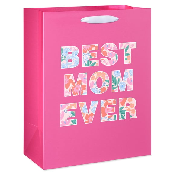 American Greetings Mother's Day 13" Large Gift Bag, Pink Best Mom Ever (1-Count)