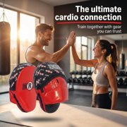 Ringside Apex Boxing Punch Mitts - Synthetic Leather Focus Pads, White/Red