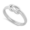 thumbnail image 1 of 925 Argent Sterling Oxydé Platine Plaqué Récif Noeud Femmes Anneau, 1 of 2