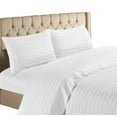 thumbnail image 1 of Home Collection 1200 Thread Count 100% Cotton Egyptian Quality Deep Pocket Stripe Sheet Set (Twin XL, White), 1 of 2