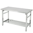 thumbnail image 4 of Stainless Steel Table for Prep & Work, 24 x 59 Inches, Folding Commercial Heavy Duty Table with Adjustable Undershelf, for Commercial Kitchen, Restaurant, Hotel and Garage, 4 of 7
