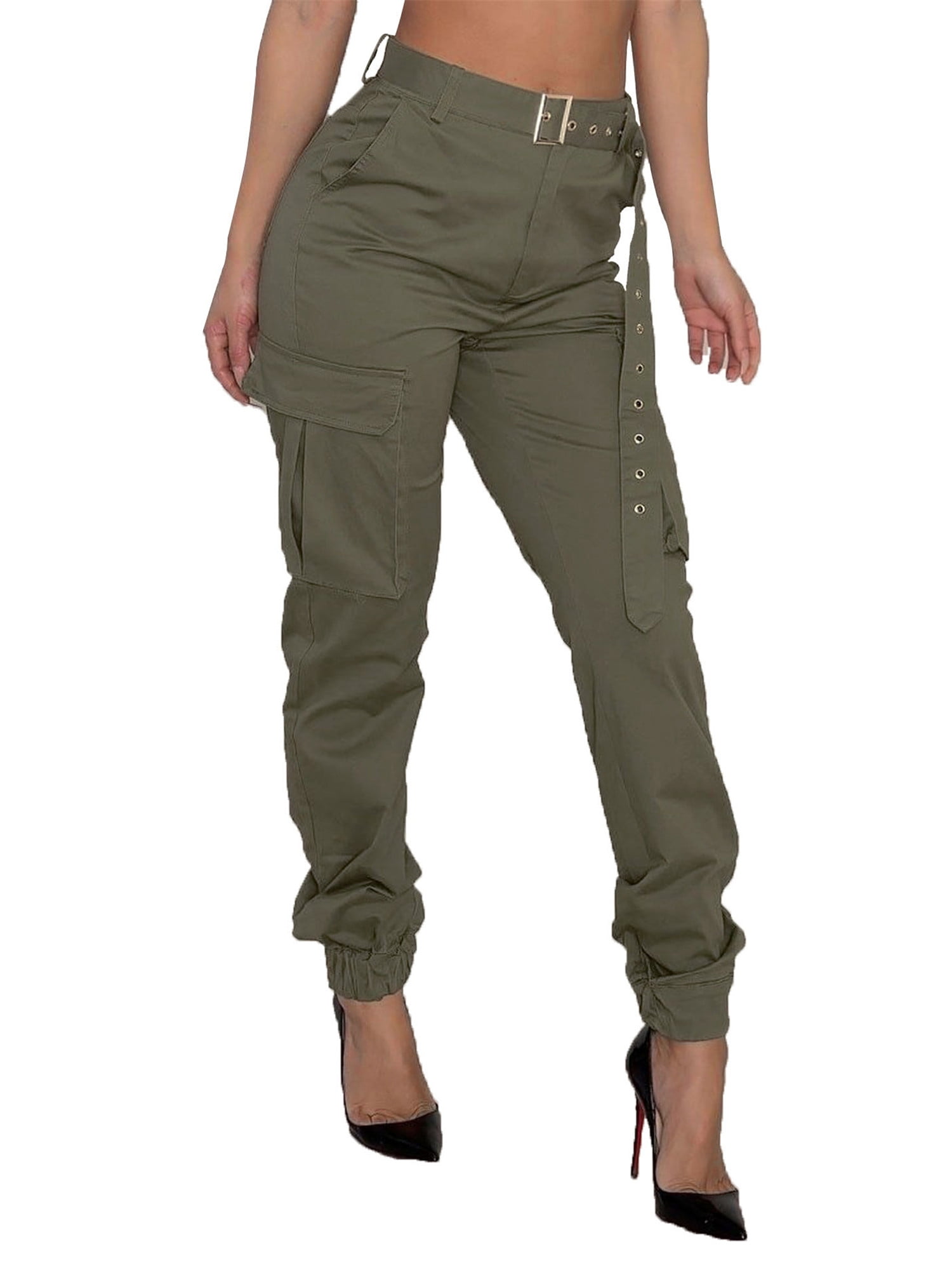 Aunavey Women's Casual Military Army Cargo Combat Work Pants with