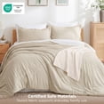 thumbnail image 4 of U by Bedsure Queen Comforter Set Beige, 7 Pieces Reversible Bed in a Bag, Boho Lightweight Bedding Set, Contrasting Design, 4 of 8