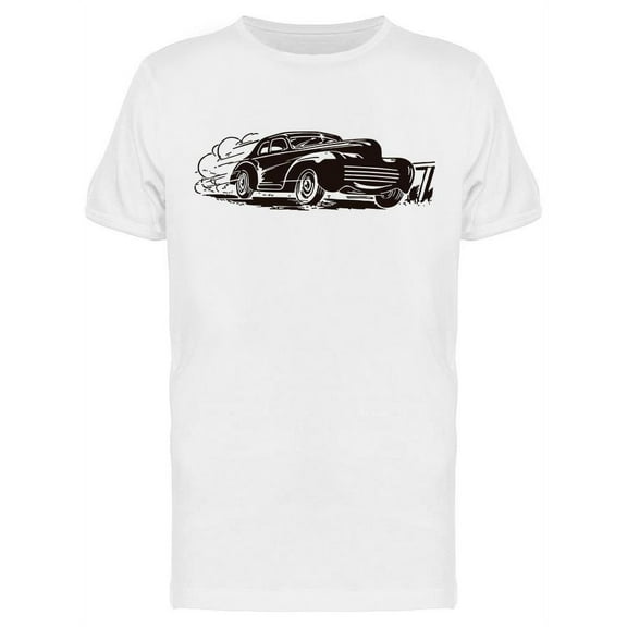 Speeding Retro Car  T-Shirt Men -Image by Shutterstock, Male Medium